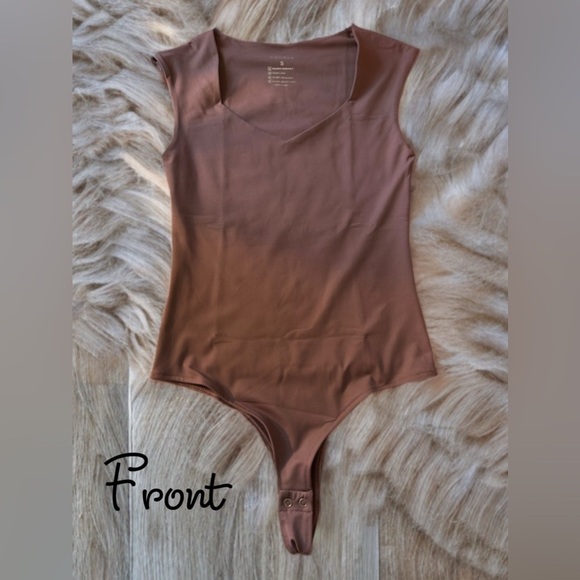 NWT Women's Sexy V Neck Double Lined Sleeveless Bodysuit Eggplant Size S - Picture 6 of 8